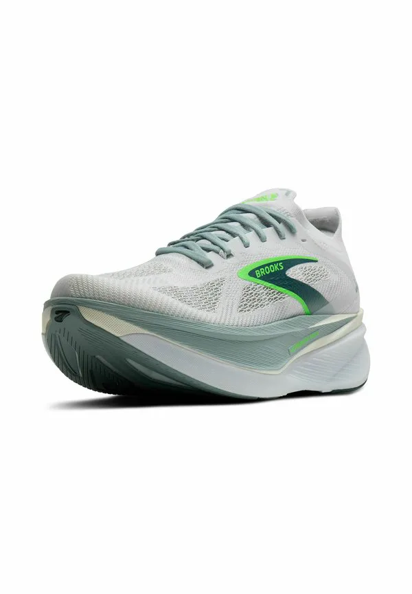 Кроссовки для бега по шоссе hyperion max 3 Brooks, White/Gray/Mist Green — фото 2