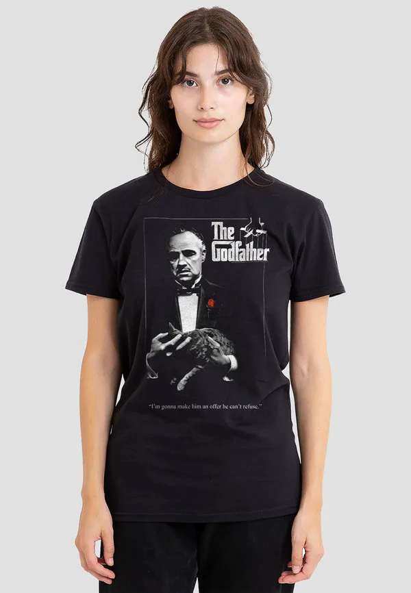 

Футболка с принтом постера "крестный отец" Cotton Soul, Black
