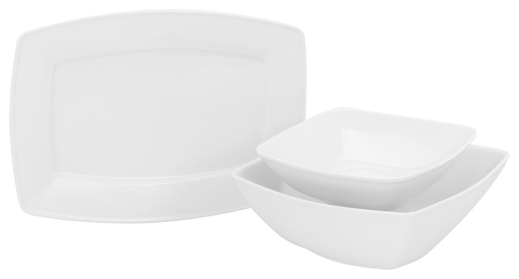 

CreaTable, 12329, Виктория Вайс, сервировочный набор 3 предмета, фарфор, белый