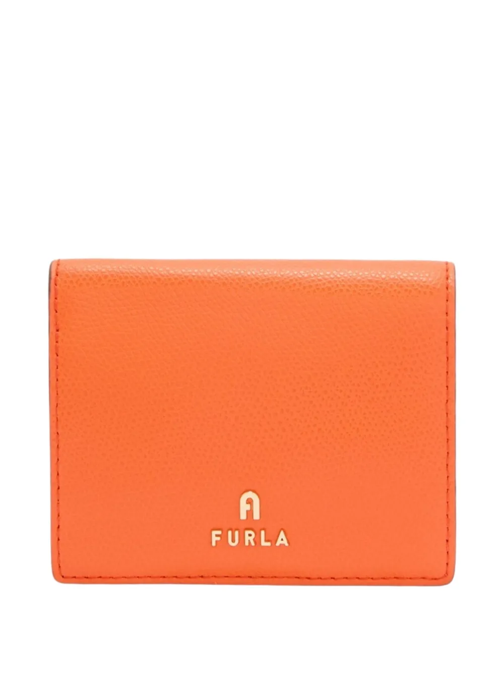 

Кожаный кошелек с логотипом Camelia Furla, оранжевый