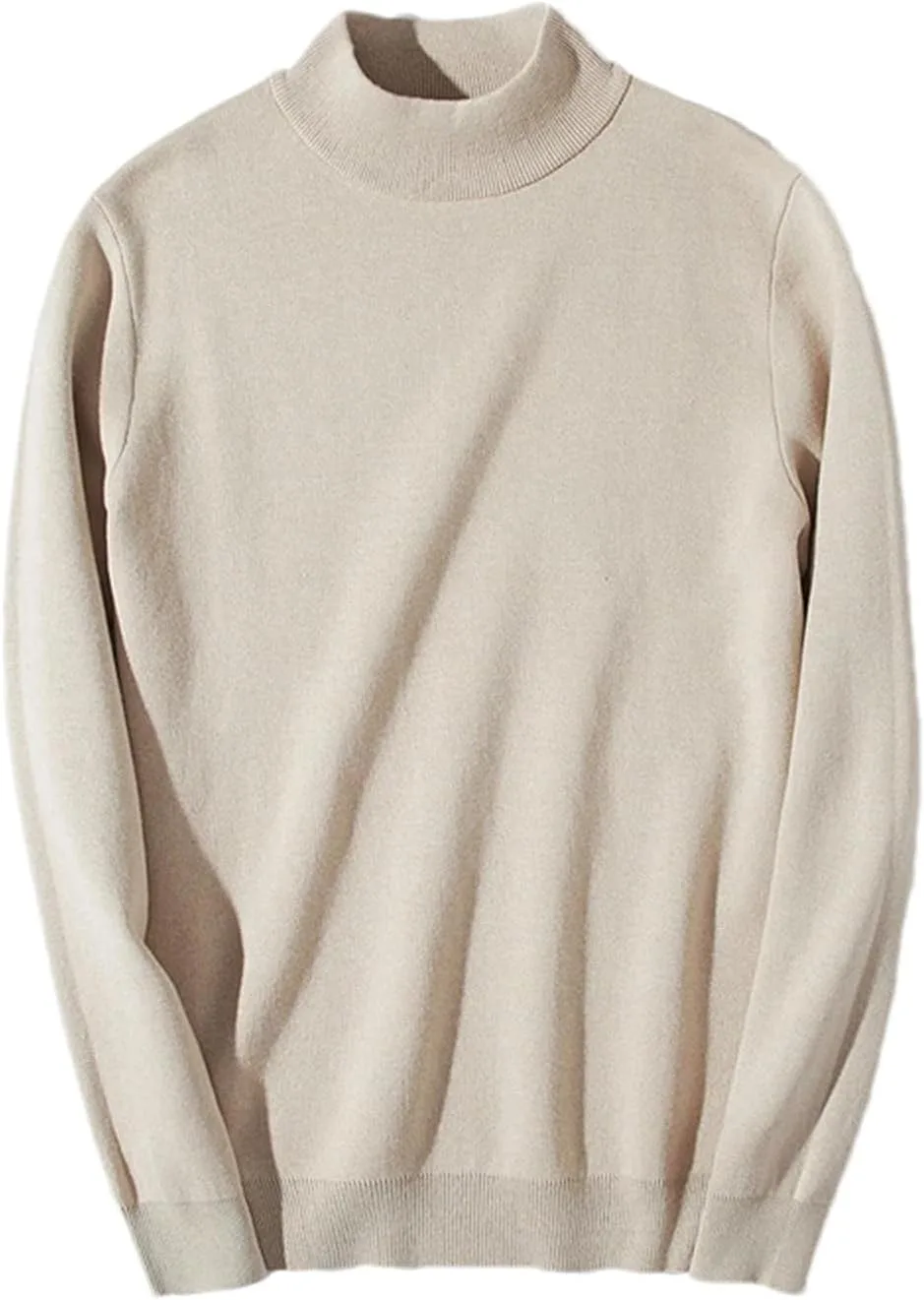 

Мужской свитер с воротником-стойкой тонкой вязки