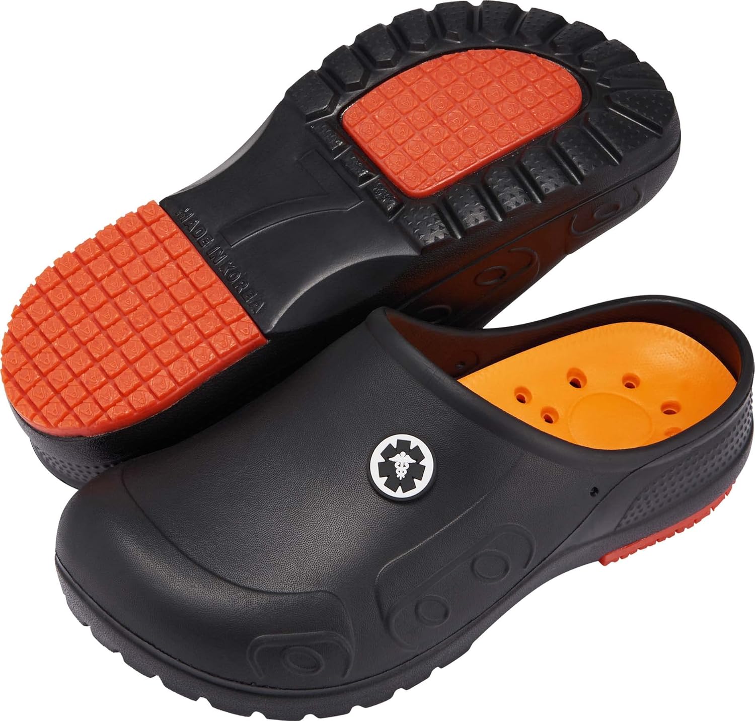 

Мужские и женские нескользящие сабо YUNGPRIME для работы в саду - обувь для медсестер и поваров, черный