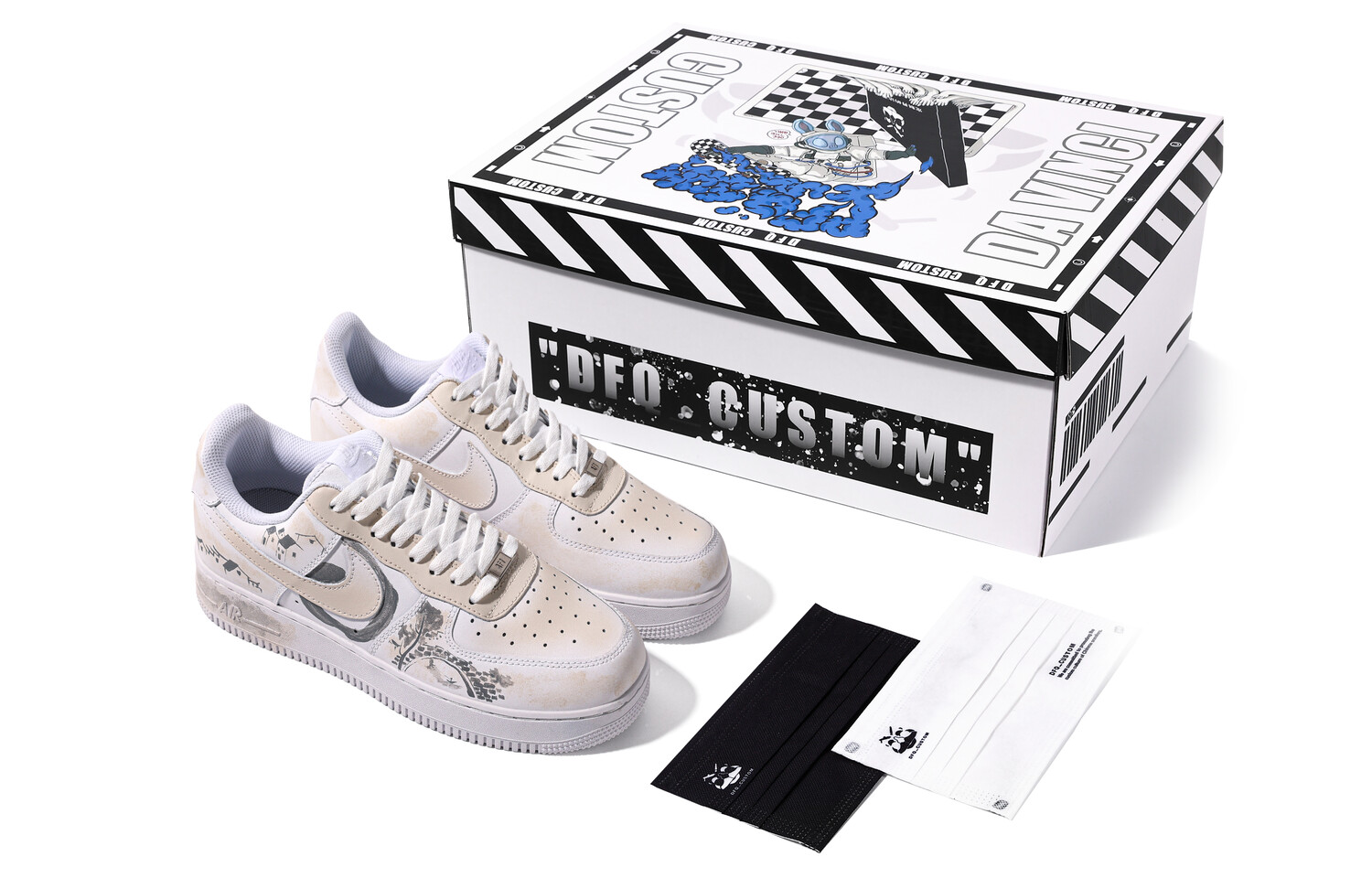 

Женские кроссовки для скейтбординга Nike Air Force 1, Off-white