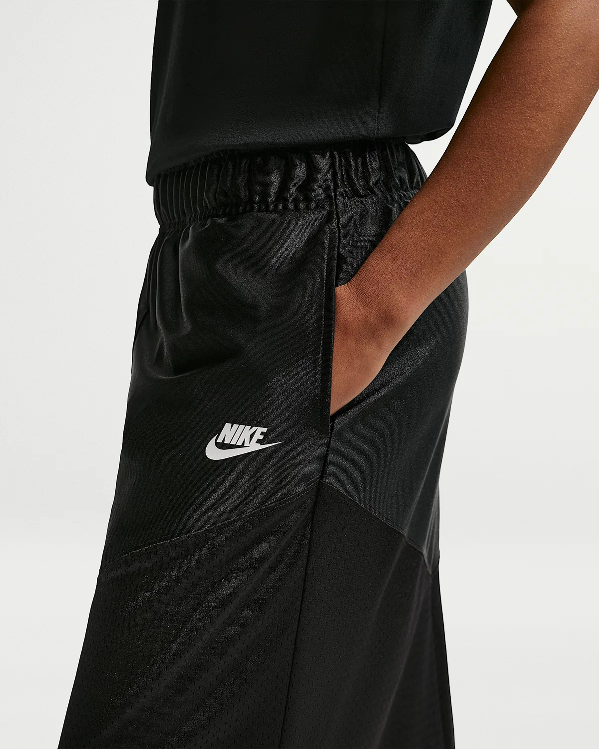 Женская юбка средней посадки Nike Sportswear, Black/Sail — фото 3