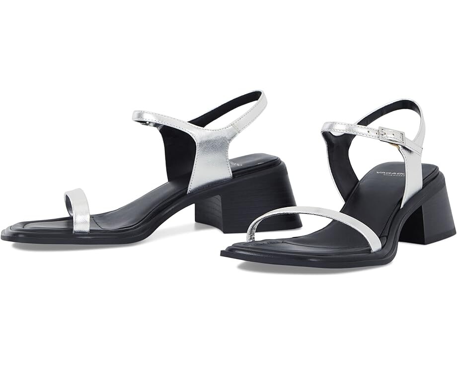 

Туфли Vagabond Shoemakers Ines Leather Strappy Heeled Sandal, серебряный