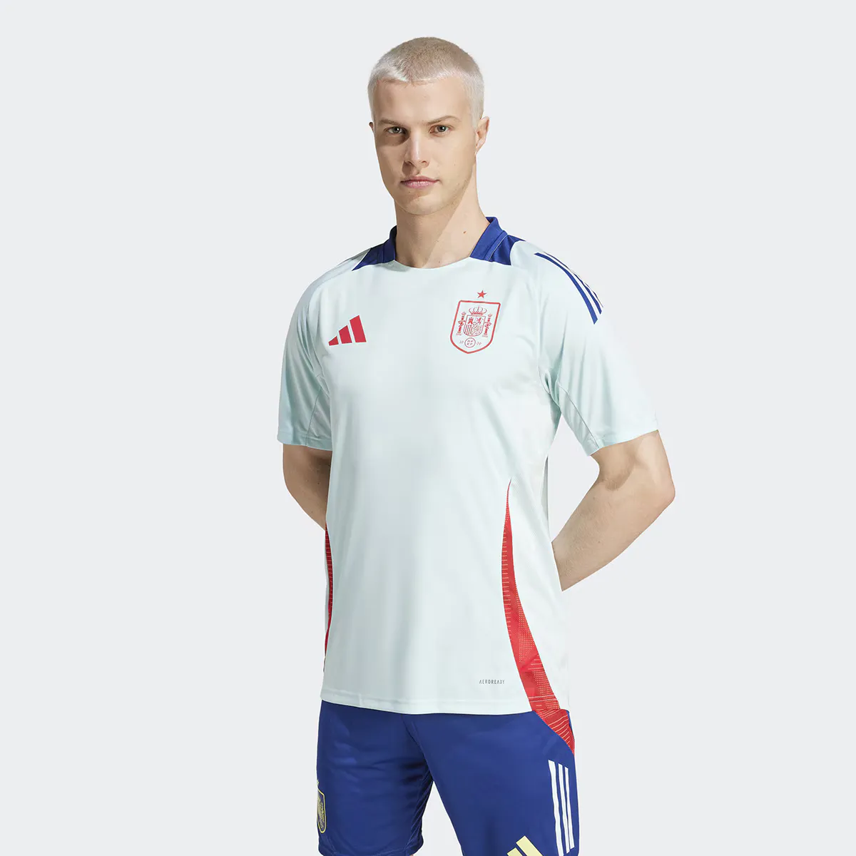 

Мужская тренировочная футболка Испания 2024 Tiro Adidas, зеленый