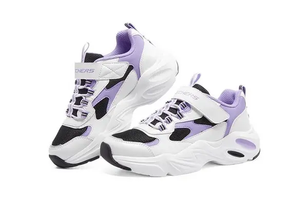 Кроссовки sport shoes 'white black purple' Skechers, белый — фото 3