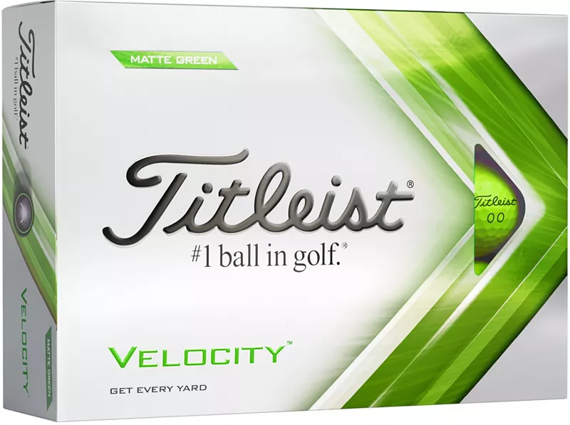 

Матовые мячи для гольфа Titleist 2022 Velocity, цвет Matte Green