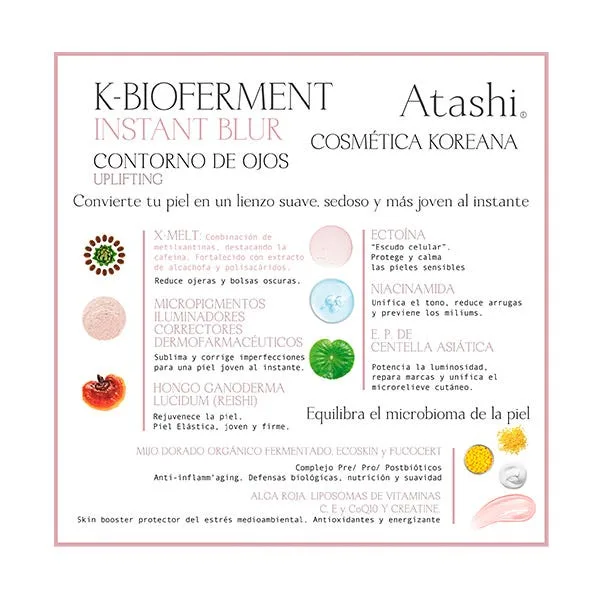 Крем для лица Atashi — Contorno De Ojos Instant Blur K-Bio, 15 мл — фото 4