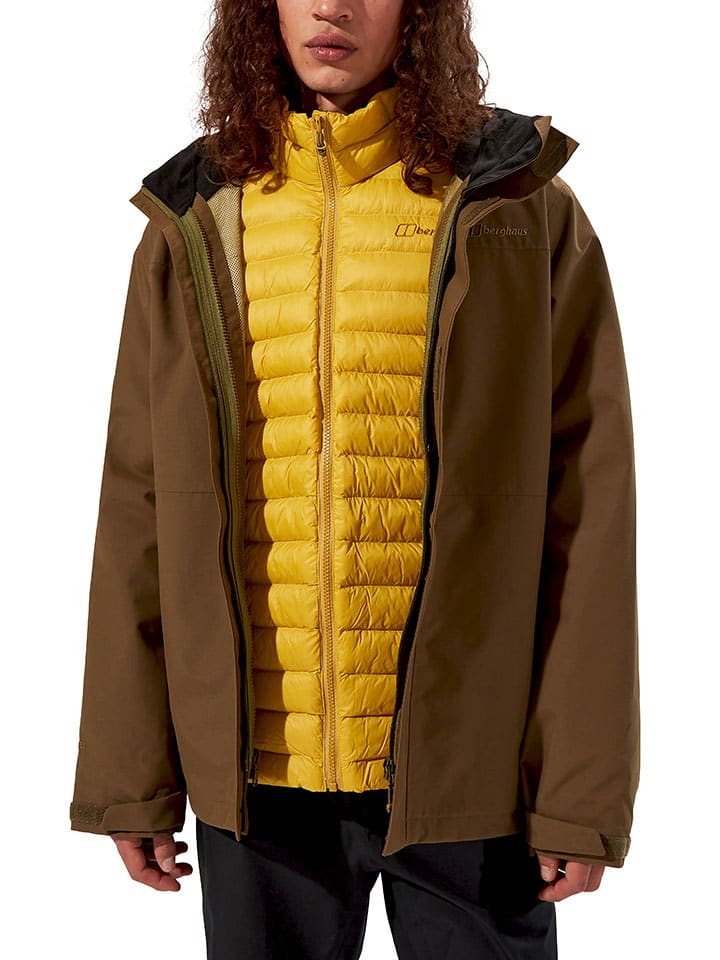 

Berghaus Функциональная куртка 3-в-1 "Hillwalker 2.0" желто-светло-коричневого цвета