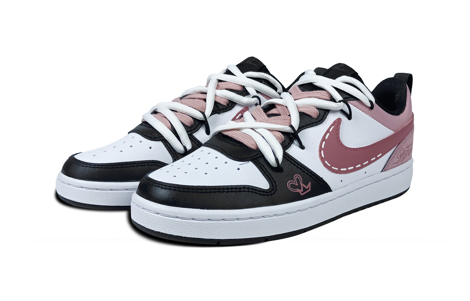 

Кроссовки Nike Court Borough Skateboard Shoes Women's Low-Top Pink, Черный, Кроссовки Nike Court Borough Skateboard Shoes Women's Low-Top Pink