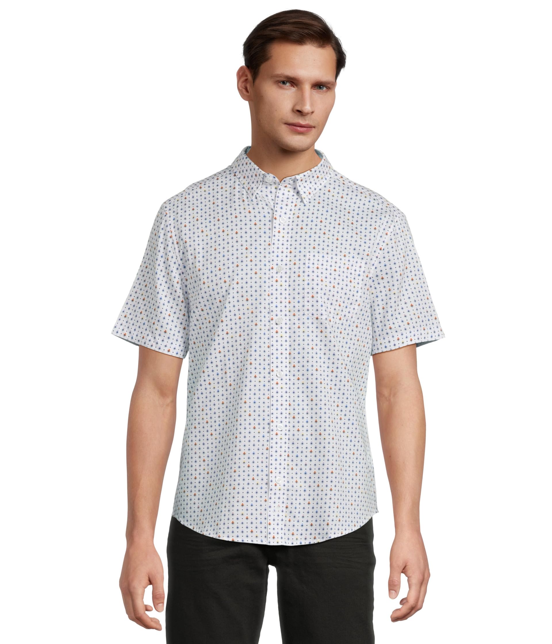 

Футболка Johnston & Murphy Short, цвет White Multi