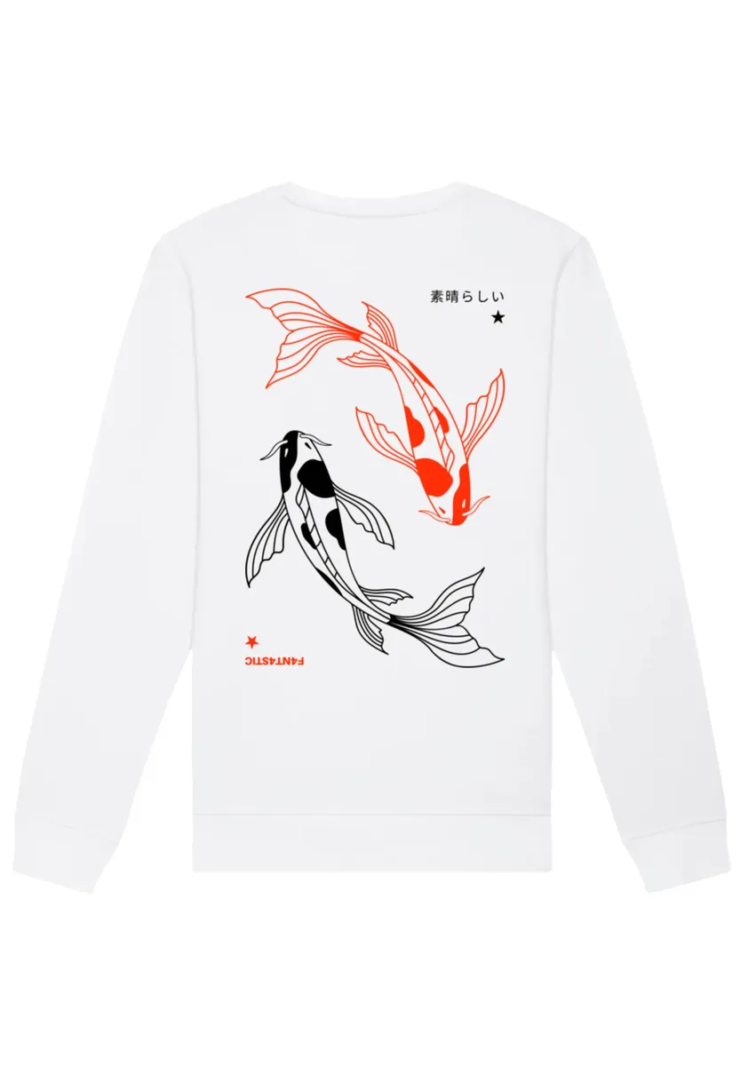 

Толстовка F4NT4STIC "Koi Japan", принт, белый