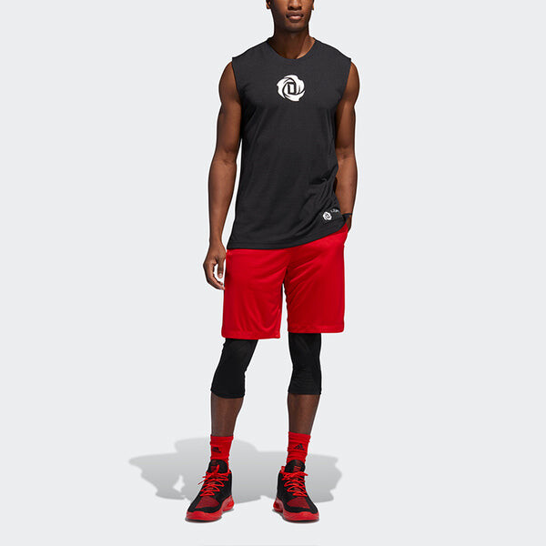Спортивные шорты adidas Rose Short Training Gym Sports Basketball Shorts Red, красный — фото 3