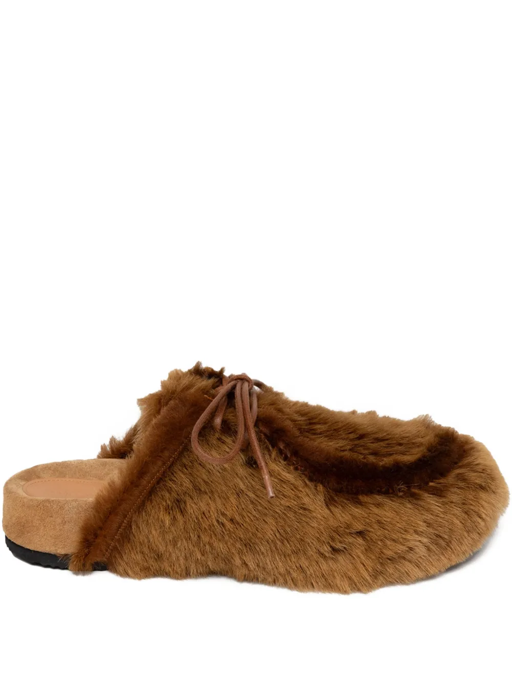 

Мюли из овчины на шнуровке DRIES VAN NOTEN, коричневый