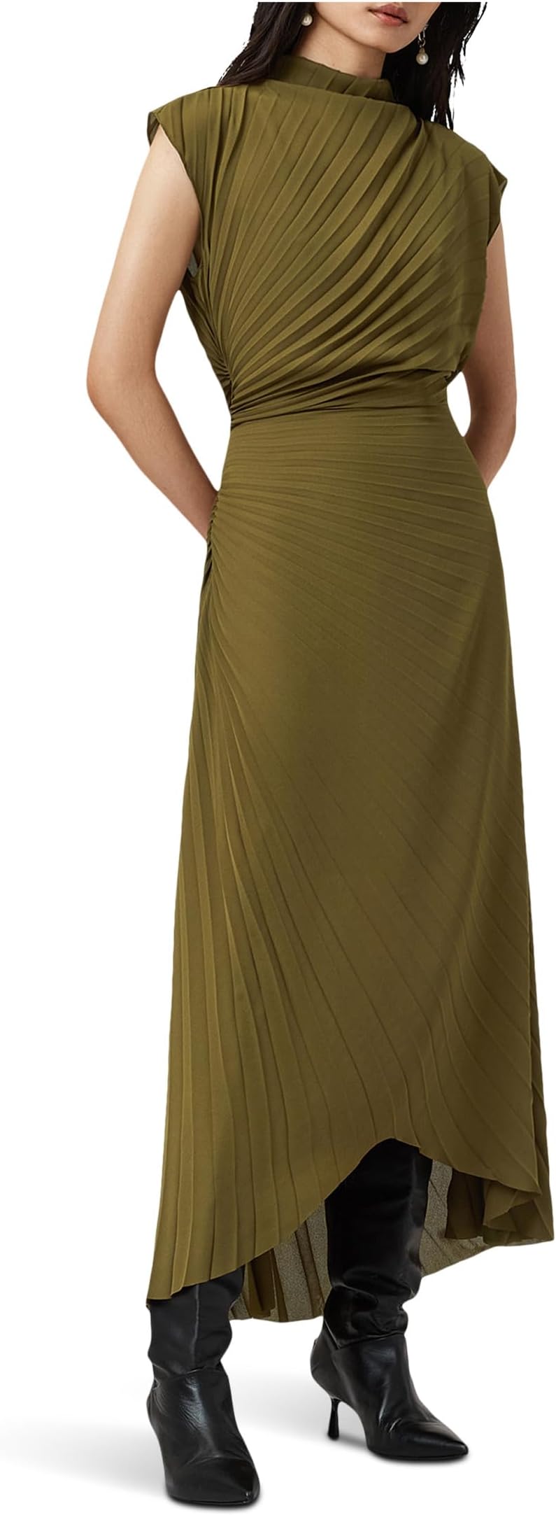 

Платье AllSaints Rayanna Dress, цвет Fango Green