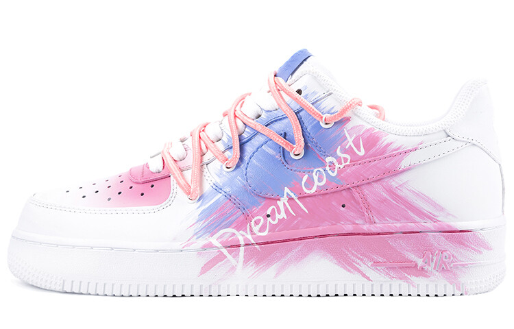 

Кроссовки Nike Air Force 1 Skateboard Shoes Men Low-Top White Pink/Blue Purple