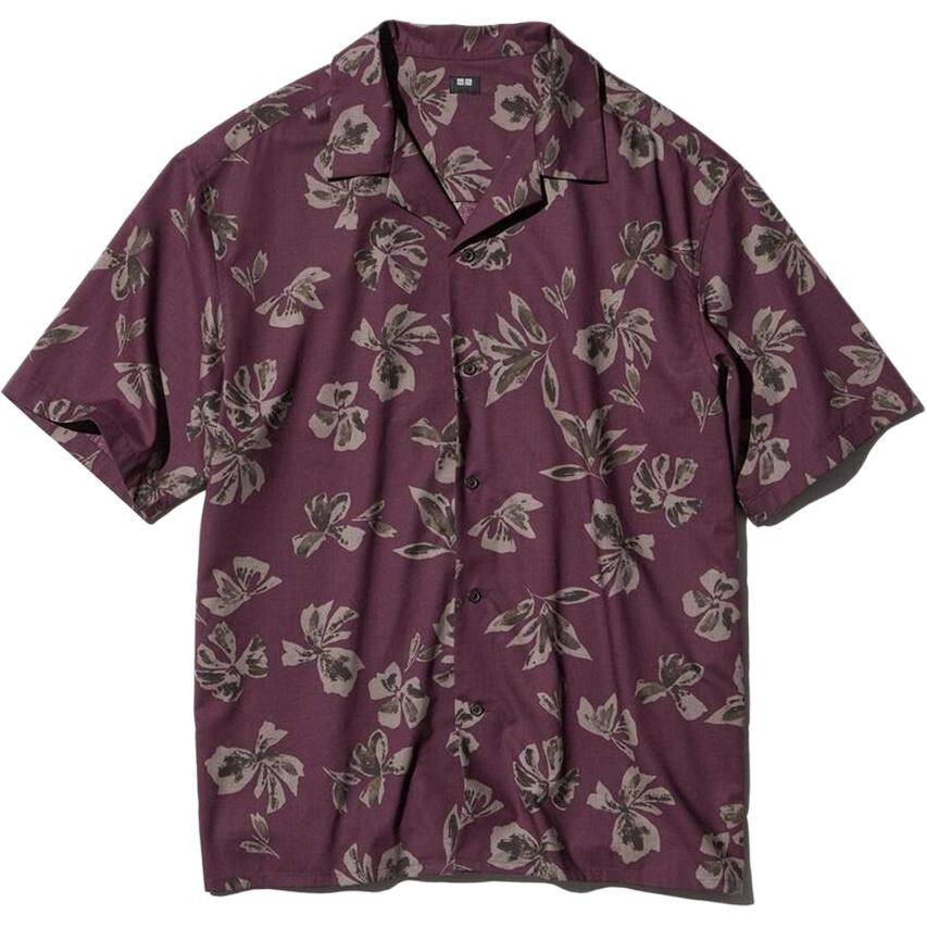 

Рубашка мужская бордовая Uniqlo, цвет Burgundy