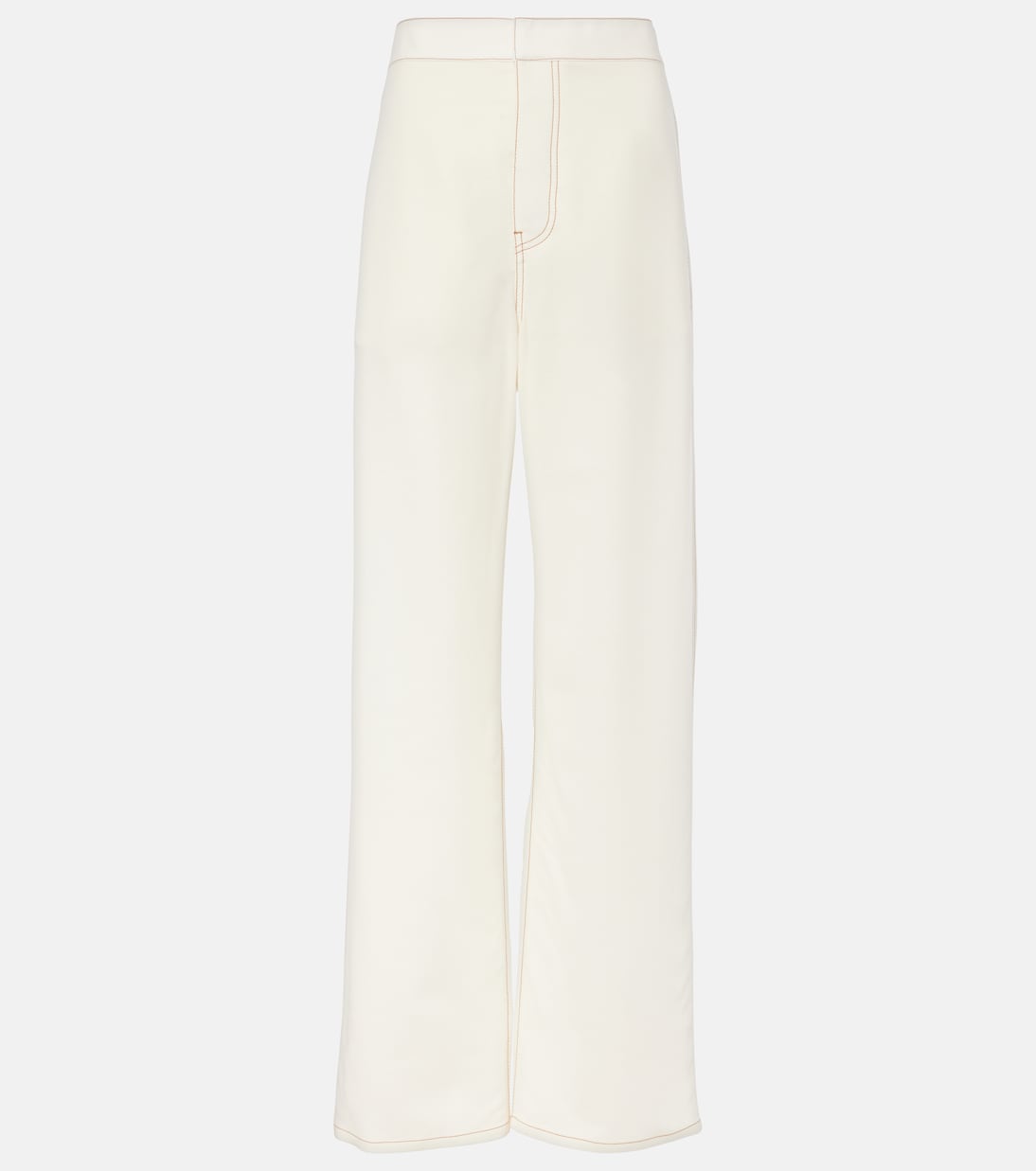 

Широкие брюки из смесовой шерсти с высокой талией Alaïa, Balanc