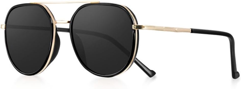 

Круглые солнцезащитные очки для женщин, модный тренд, альпинистские очки для путешествий, мужские ретро-очки, очки для рыбалки, женские очки UV400 MTZJH, C2 Gold Black