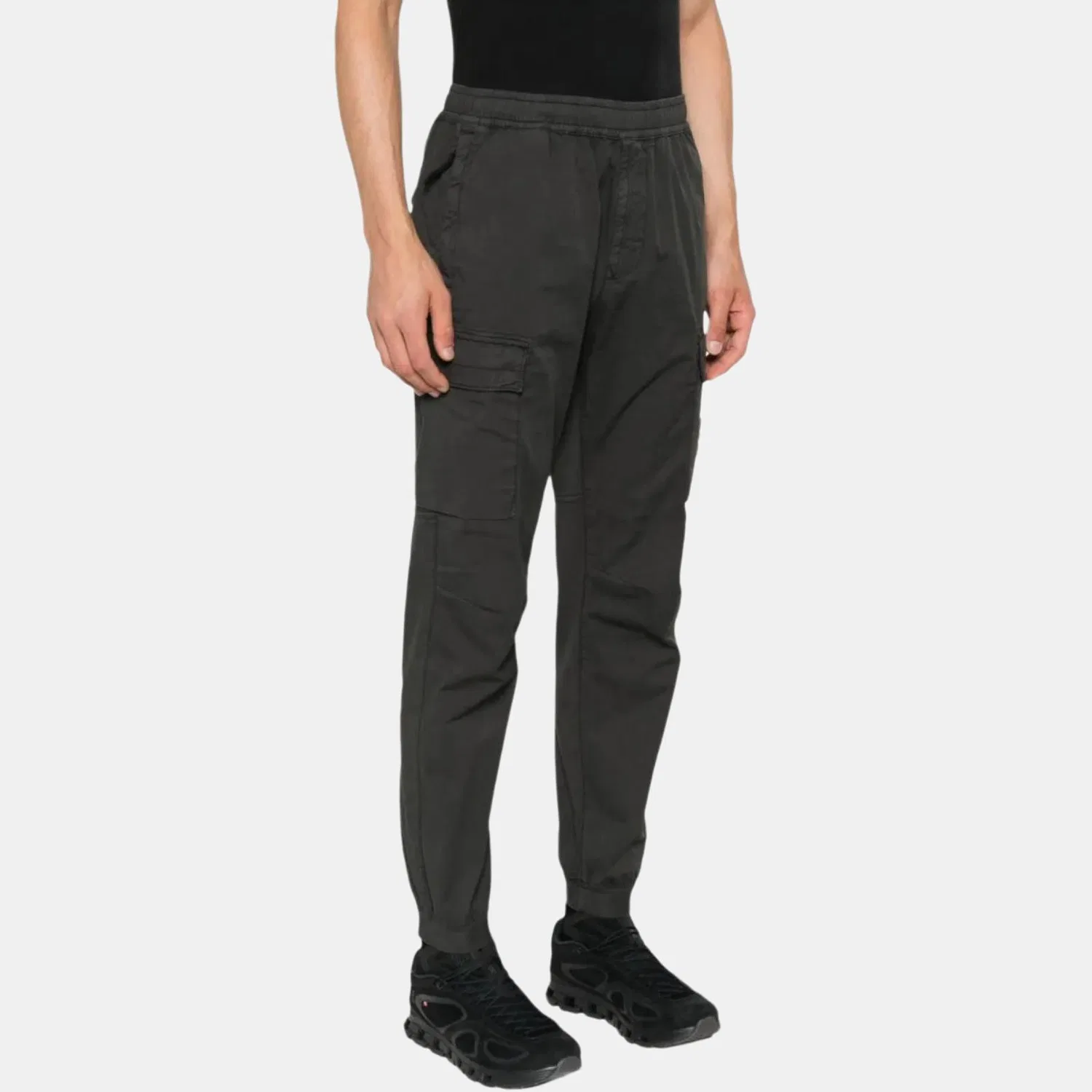 Брюки карго regular tapered fit STONE ISLAND, Black Gray — фото 3