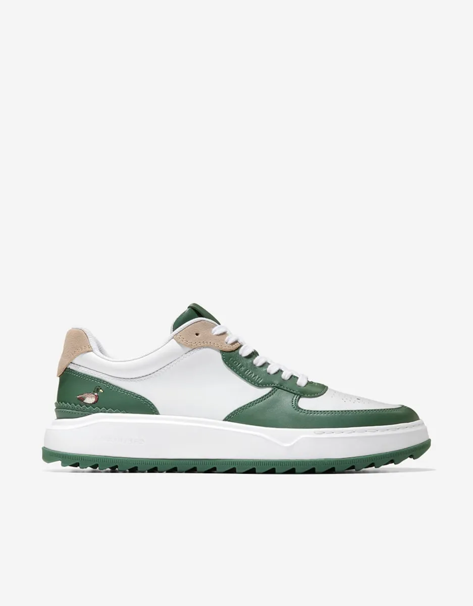 

Мужские кожаные гольфовые кроссовки с резиновой подошвой Cole Haan, белый