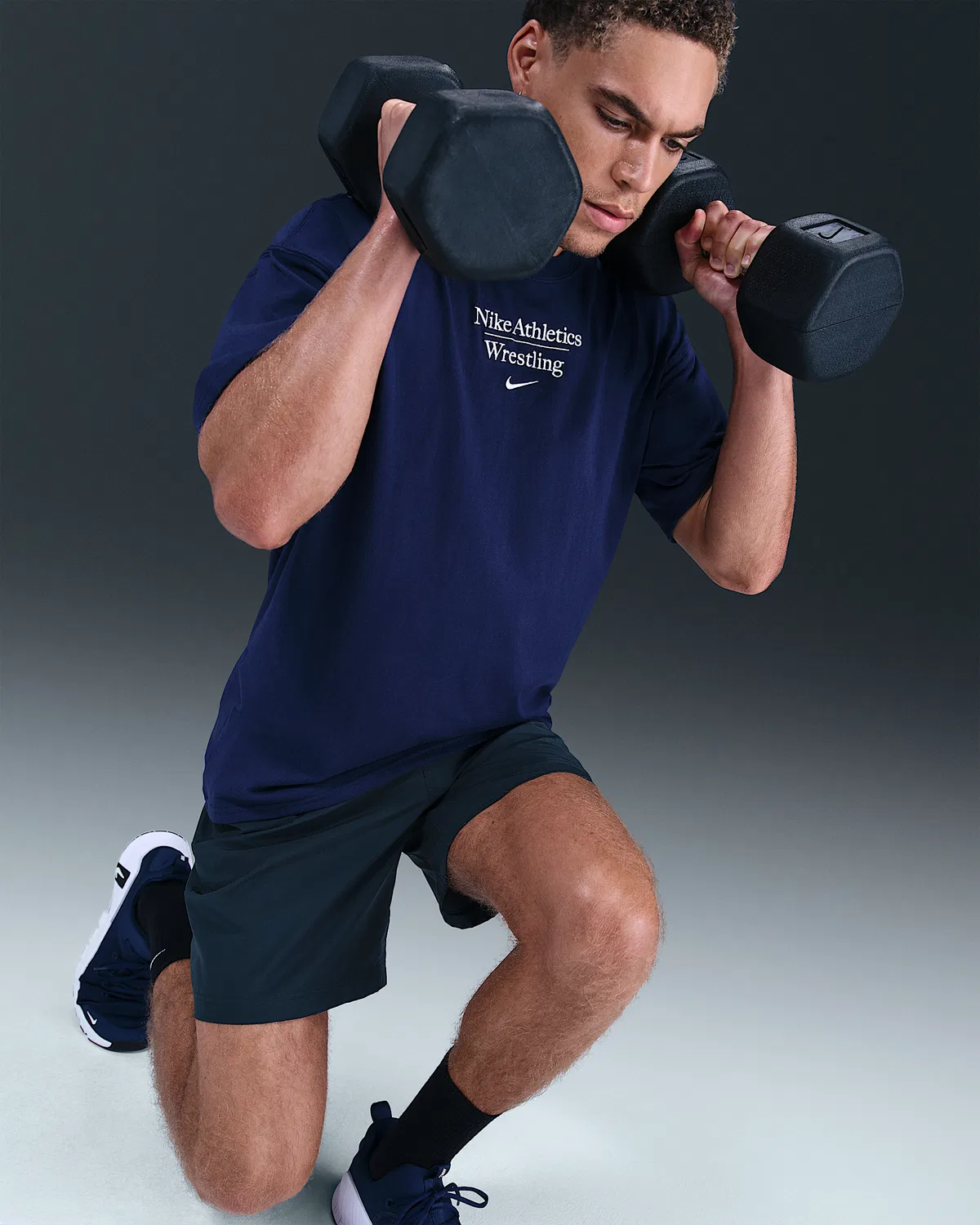 Мужская футболка Max90 Nike Wrestling, College Navy — фото 3