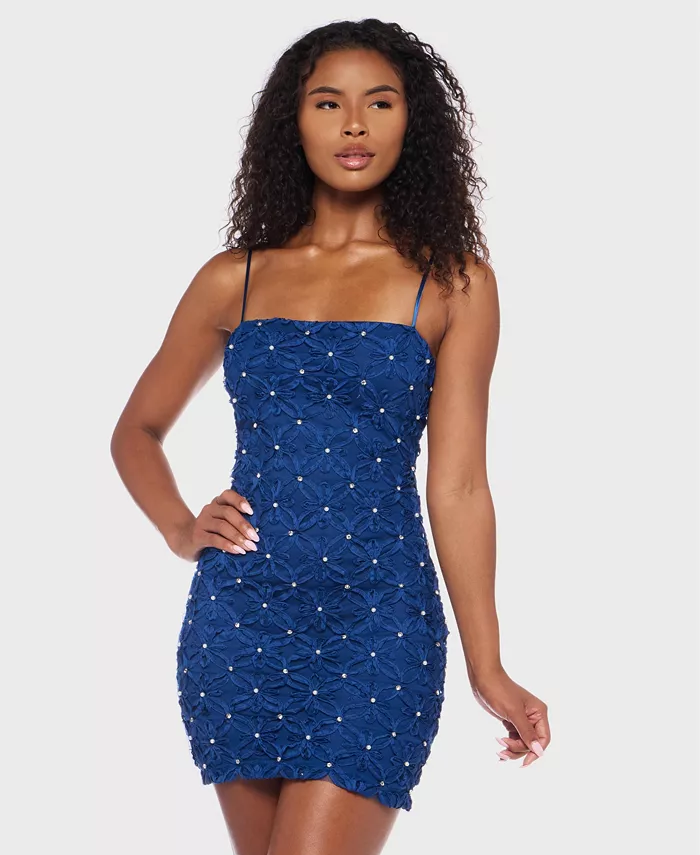 

Детское платье-футляр с вышивкой сутажом Alex & Sophia, синий