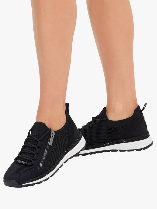 Pace Zip Knit Trainers Carvela, Black/Comb — фото 2