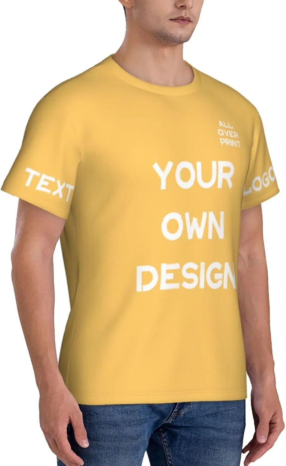 Футболка с принтом Custom Shirt с логотипом и текстом — фото 4