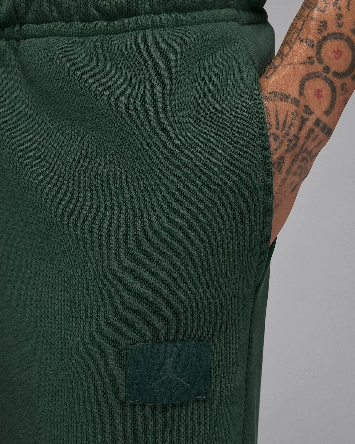 Мужские штаны Jordan Flight Fleece, Midnight Green/Vintage Green — фото 3
