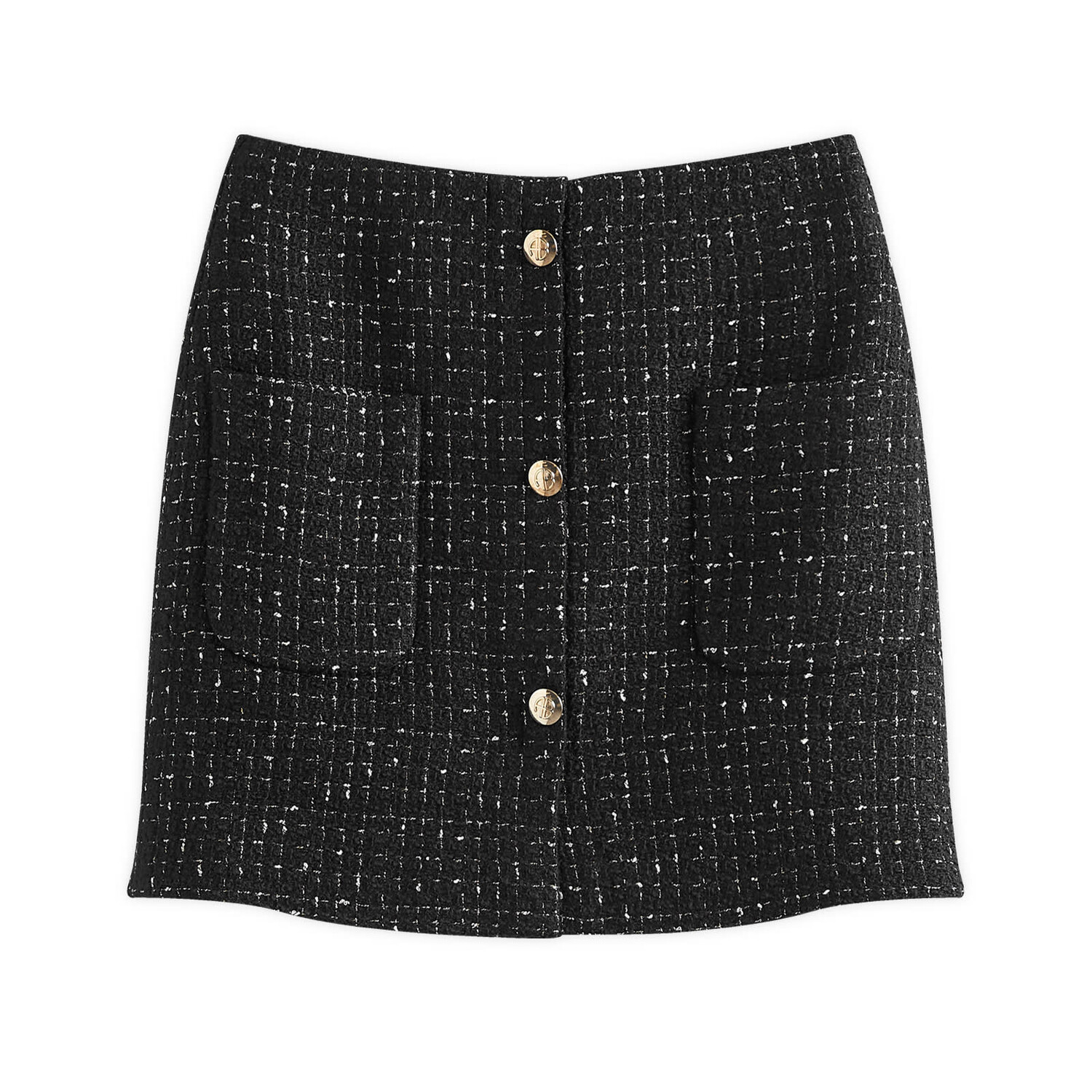 

Юбка мини Anine Bing Mateo Skirt, цвет White & Black