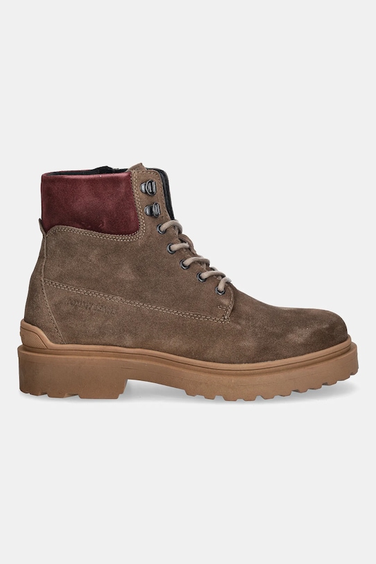 Кожаные высокие сапоги TJM LACE UP BOOT SUEDE  Tommy Jeans, коричневый — фото 2