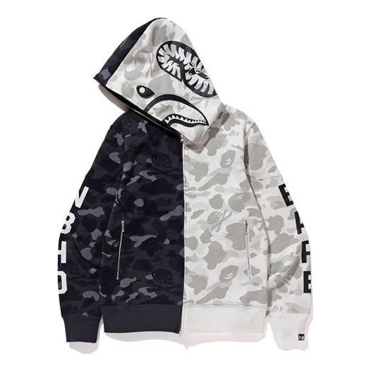 

Худи A Bathing Ape x Neighborhood Shark Camo Full Zip Hoodie 'Grey'