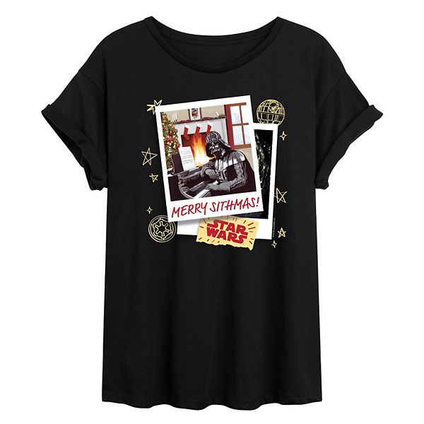 

Футболка Juniors Darth Vader Merry Sithmas oversized Star Wars