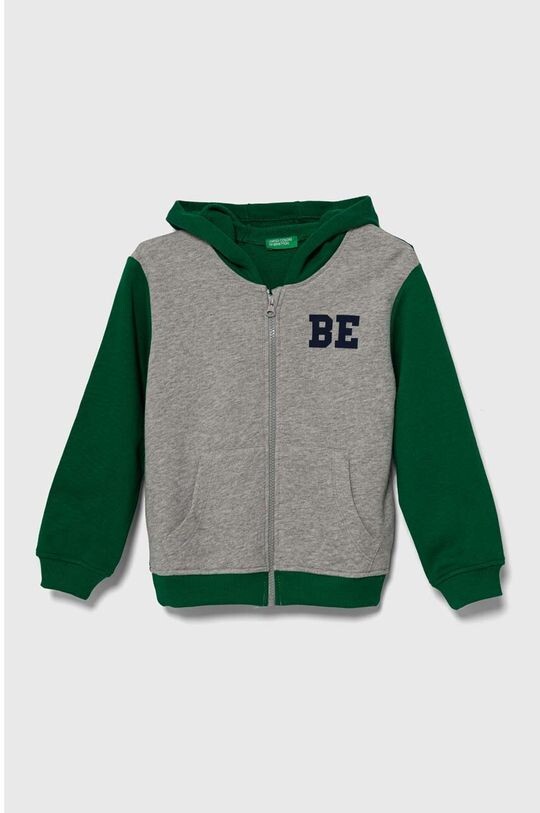 

Детская хлопковая толстовка United Colors of Benetton, серый