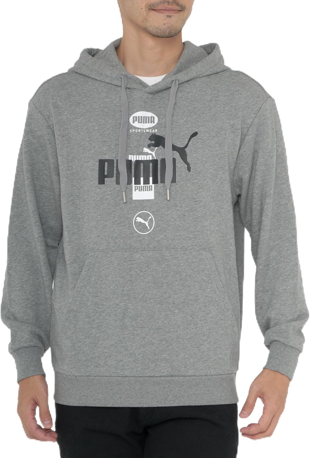 

Мужская толстовка PUMA POWER Graphic Hoodie TR 684136 - повседневная спортивная толстовка, серый