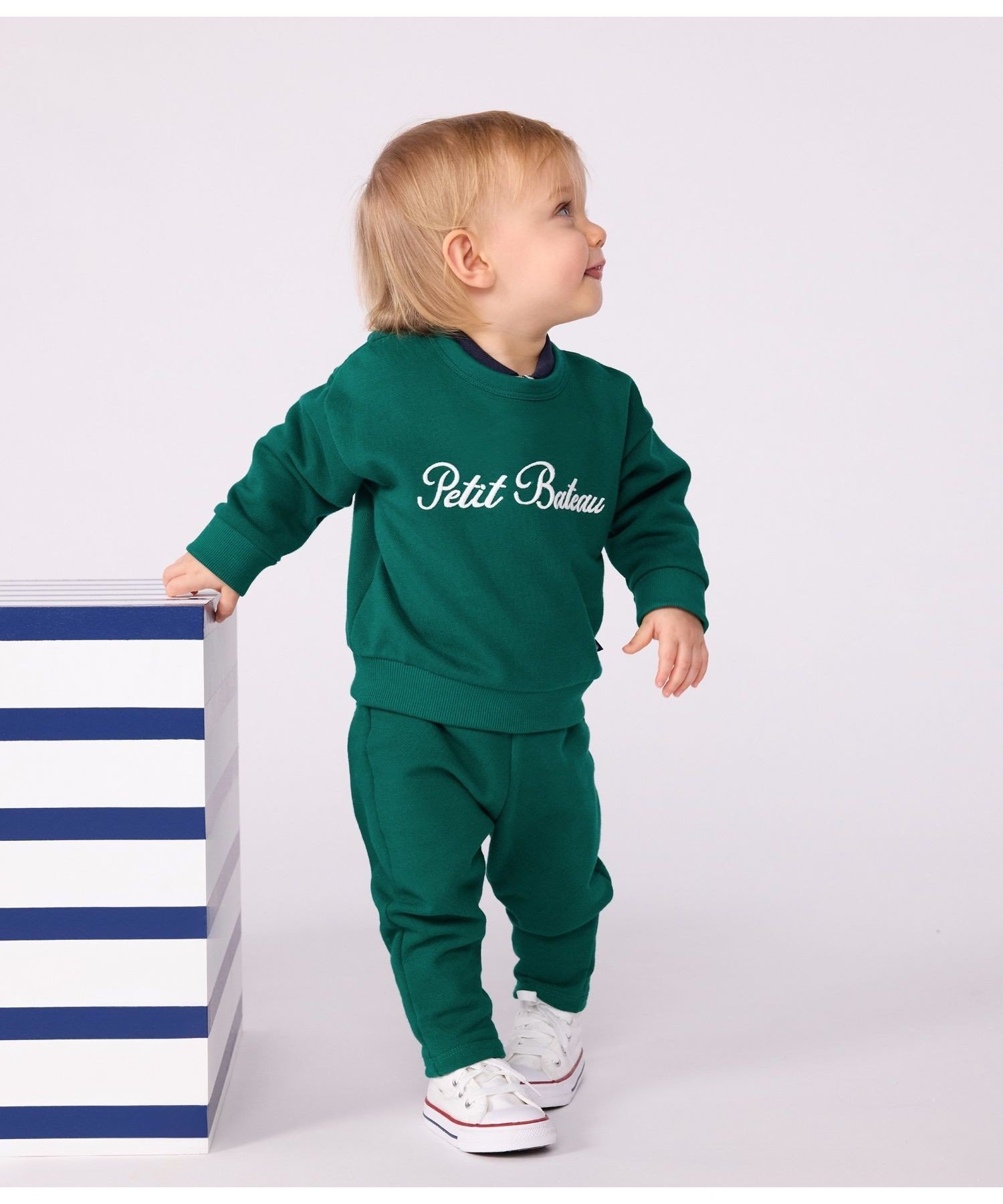 Пуловер из толстовки PETIT BATEAU, Green