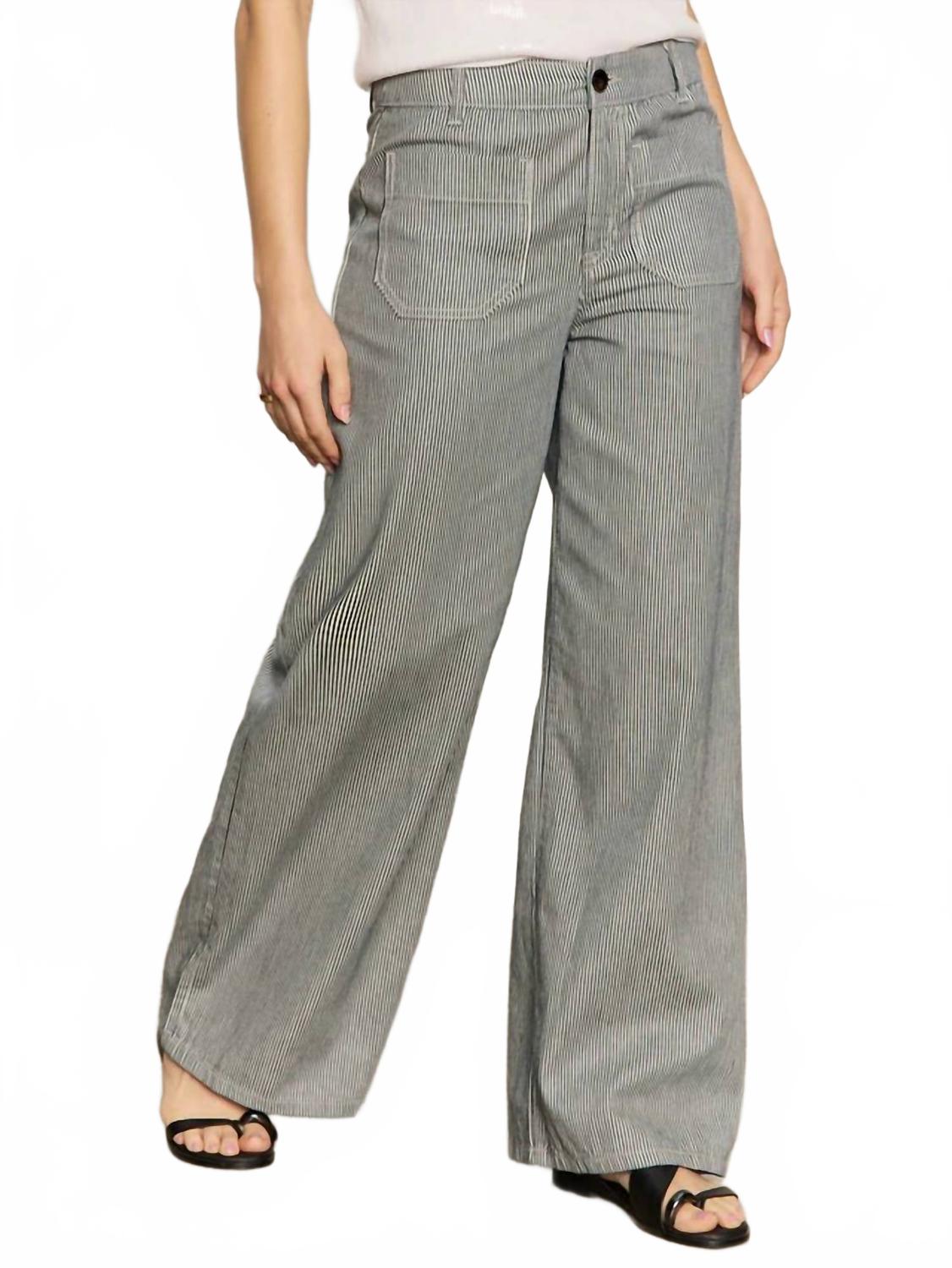 

Брюки Marine Full Length с полувысокой талией в яхтенной полоске Sanctuary, Yacht Stripe