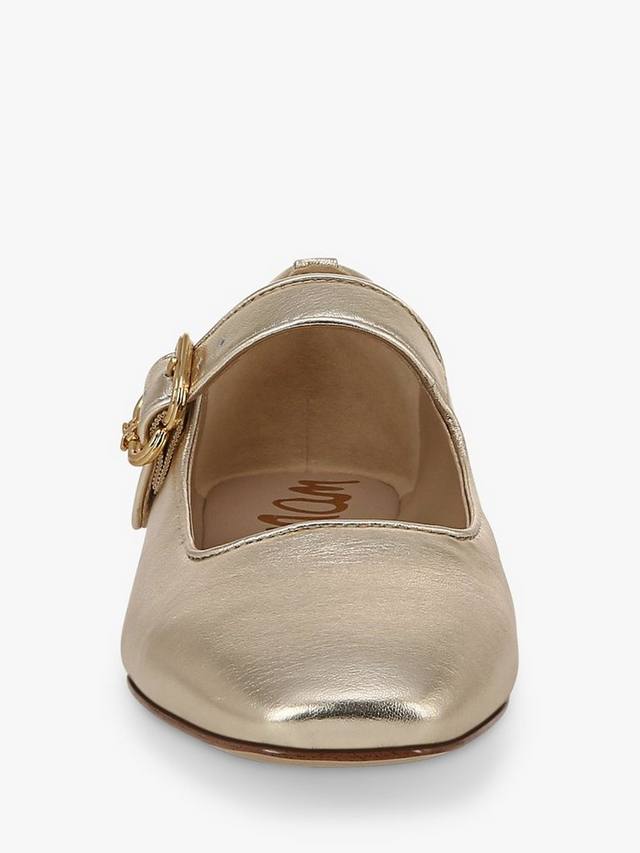Мэри Джейнс Michaela из металлизированной кожи Sam Edelman, Gold — фото 2