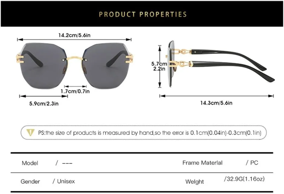 

Женские солнцезащитные очки без оправы, овальная большая оправа, солнцезащитные очки для улицы, пляжа, вечеринок, защита от ультрафиолета UV400 HDUBFY, 3