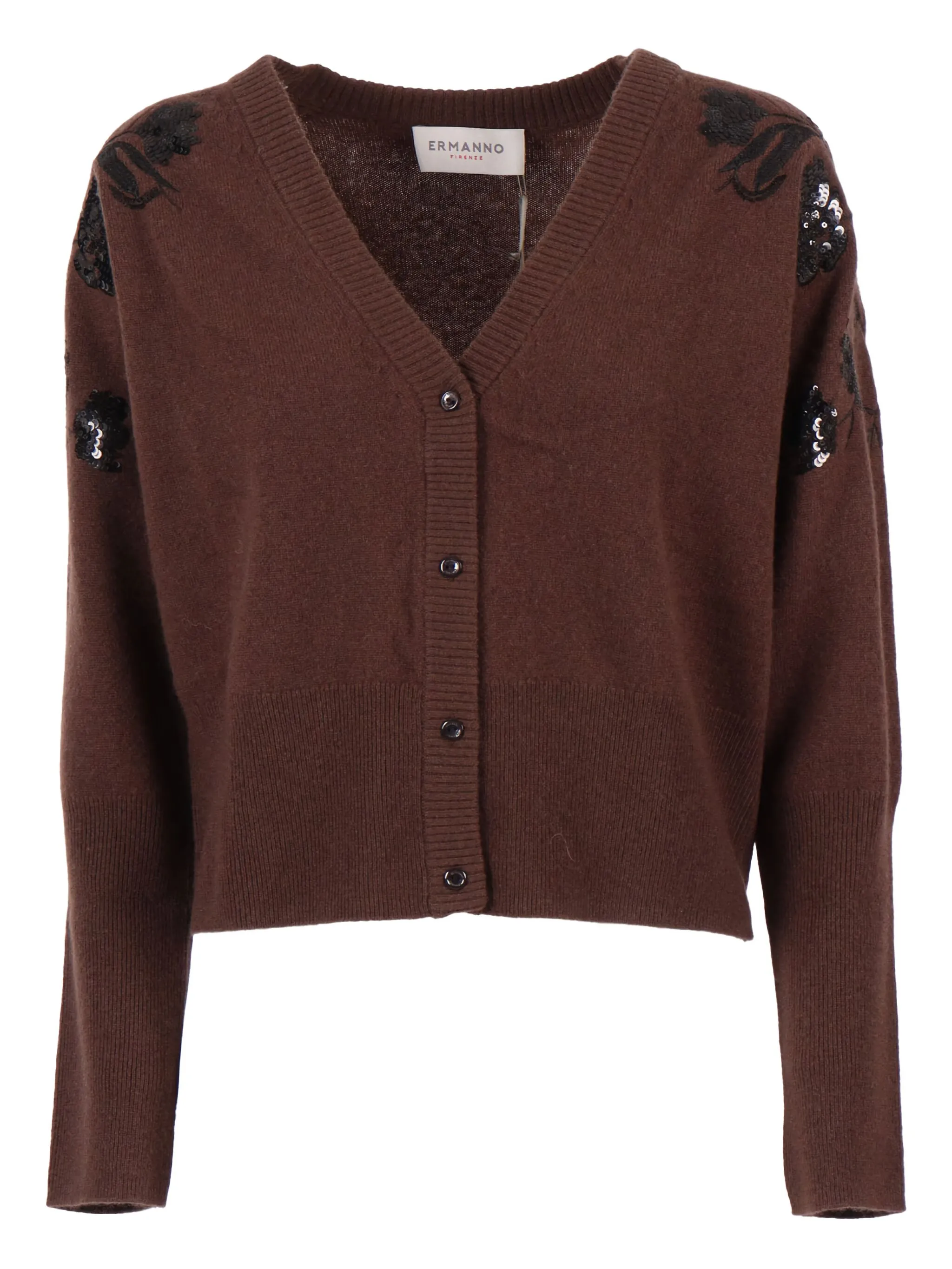 

Кардиган с вышивкой Ermanno Scervino, коричневый