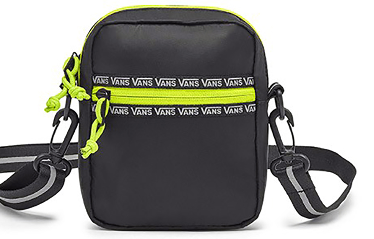 

Льняная маленькая наплечная сумка через плечо унисекс черный/желто-зеленый Vans