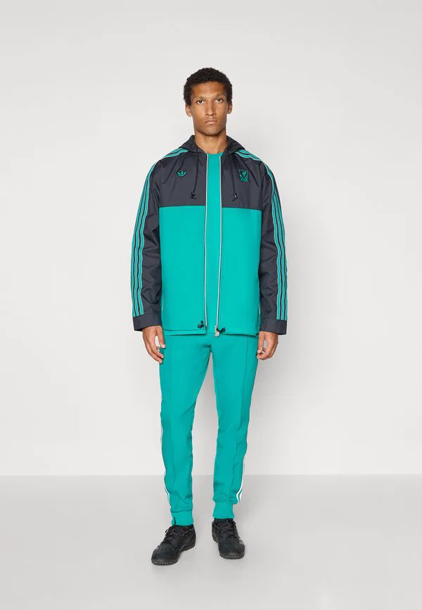 Парка с изображением легендарного футбольного клуба «ливерпуль» Adidas Originals, Black/Sea Green — фото 2