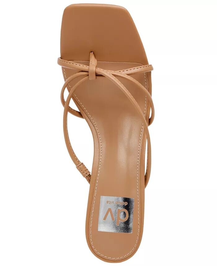 Женские босоножки Zini Strappy Kitten Heel Dress Sandals DV Dolce Vita, коричневый — фото 4