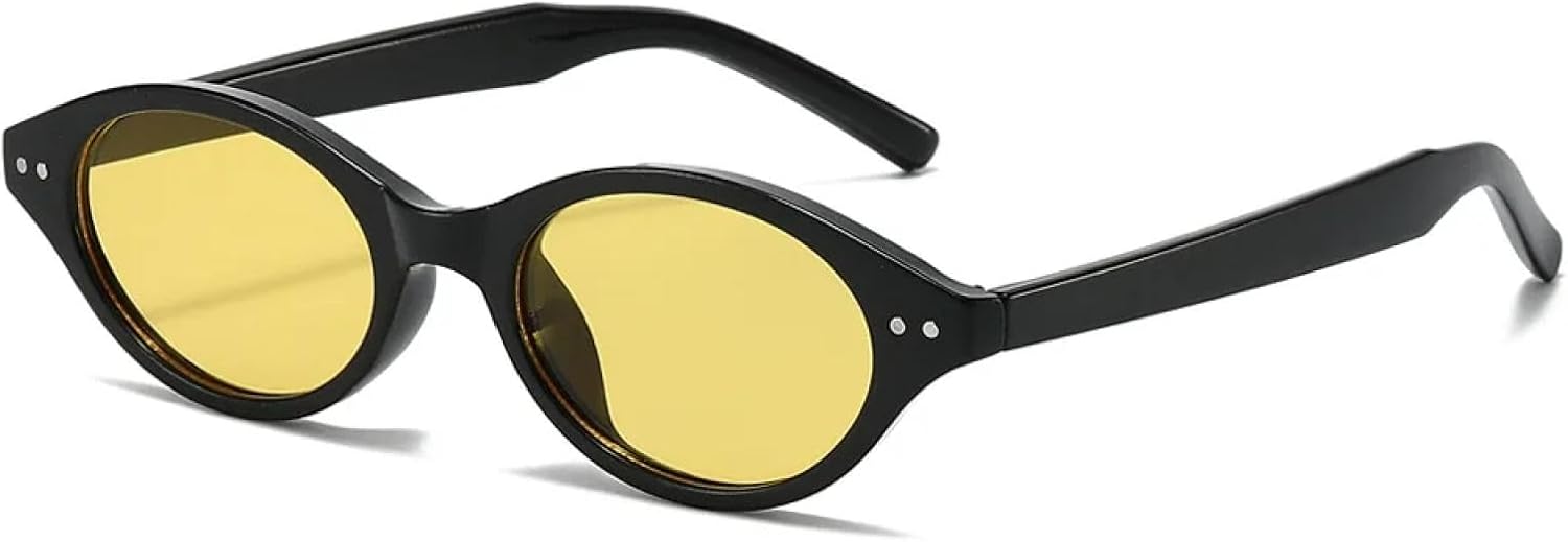 

Солнцезащитные очки с защитой от УФ-излучения UV400 | Маленькие овальные очки на заклепках | Для женщин и мужчин | Линзы конфетных цветов | Для занятий спортом на открытом воздухе и вождения DSVIGF, 13155-c3