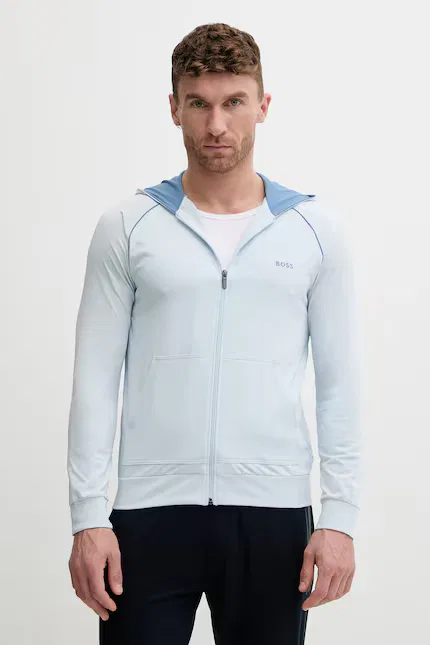 Олимпийка с капюшоном на молнии Mix&Match Jacket H BOSS, синий