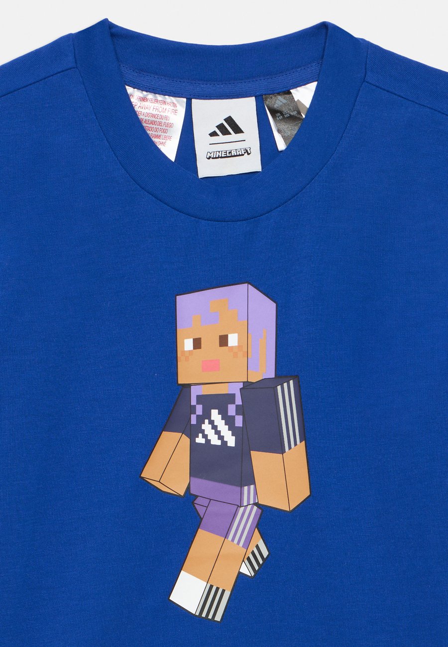Футболка Adidas Performance MINECRAFT TRAINING KIDS UNISEX, Semi Lucid Blue/Dark Blue — фото 3