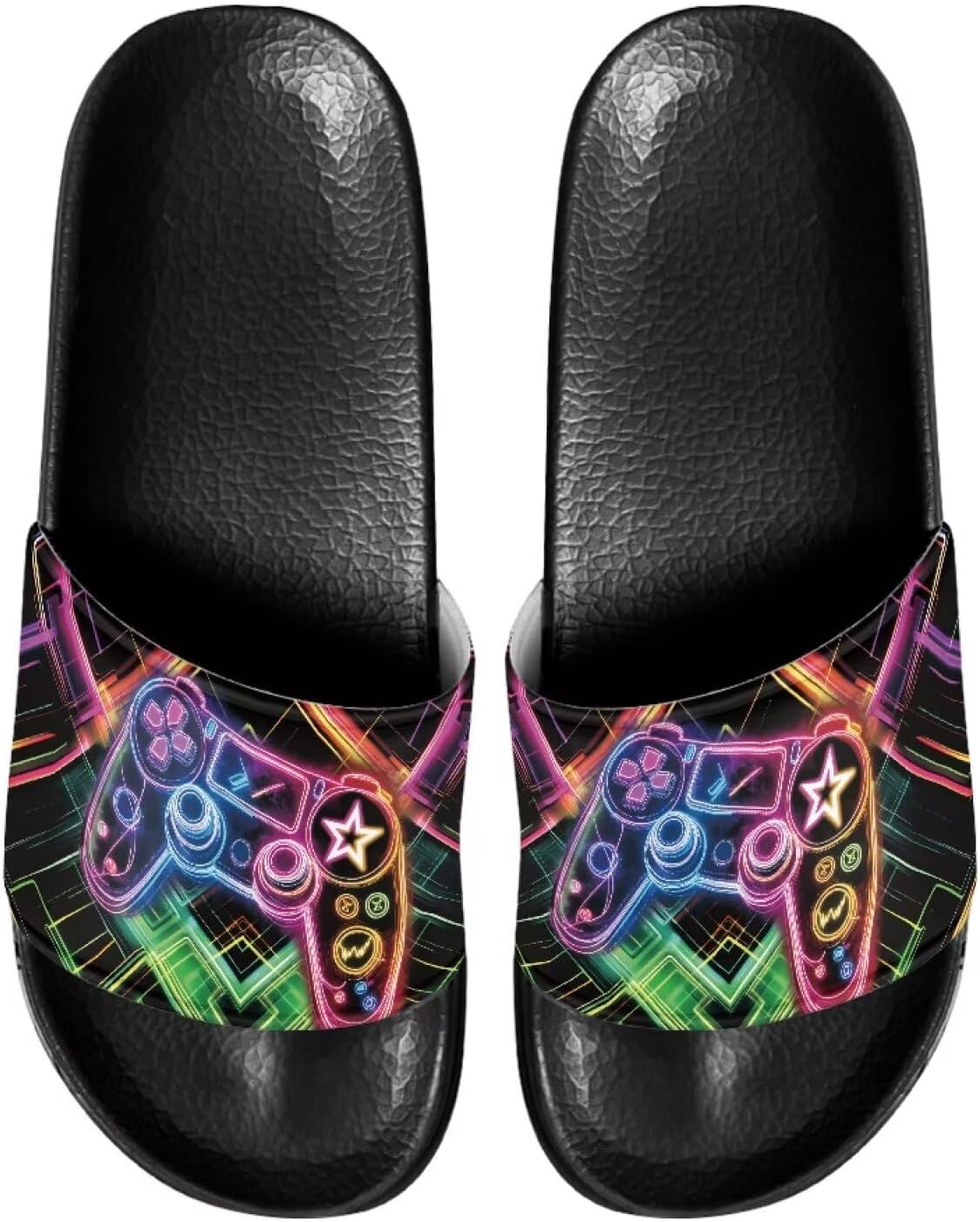 

Шлепанцы Vuriqeby Cloud для мужчин, противоскользящие, быстросохнущие, Psychedelic Game Print