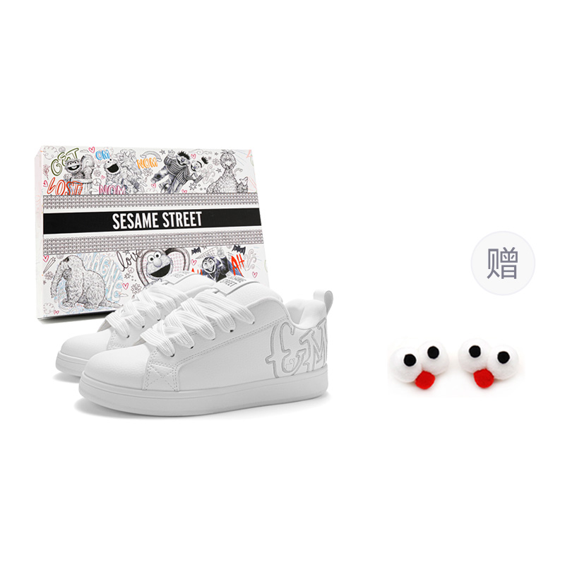 

Лоу-топ скейтборд-кроссовки Unisex SESAME STREET, белый marble (with shoe buckle)